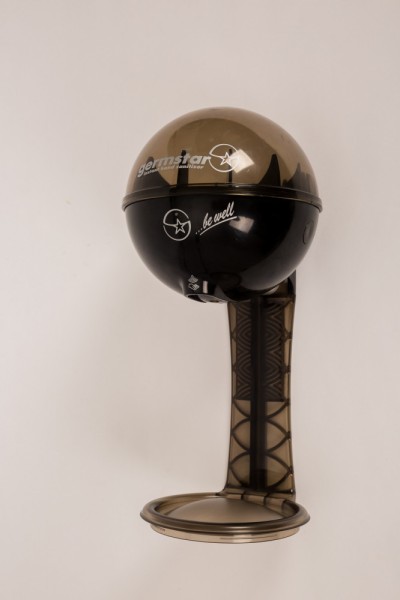 Germstar® Desinfektionsständer Starterkit mit Auffangschale schwarz-anthrazit, Original, 946 ml