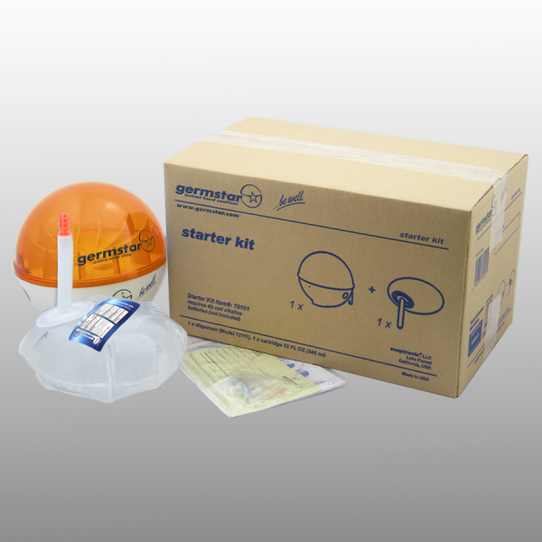 Germstar® Desinfektionsspender Starter Kit weiß-orange Original