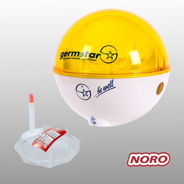 Germstar® Desinfektionsspender Starterkit weiß-gelb Noro