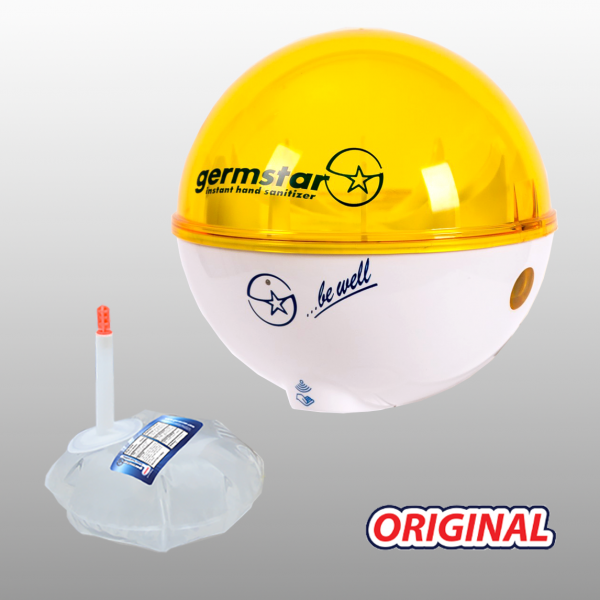 Germstar® Desinfektionsspender Starterkit weiß-gelb Original