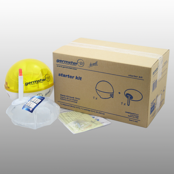 Germstar® Desinfektionsspender Starter Kit weiß-gelb Original