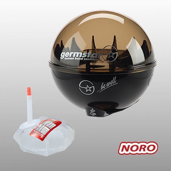 Germstar® Desinfektionsspender Starterkit schwarz-anthrazit Noro