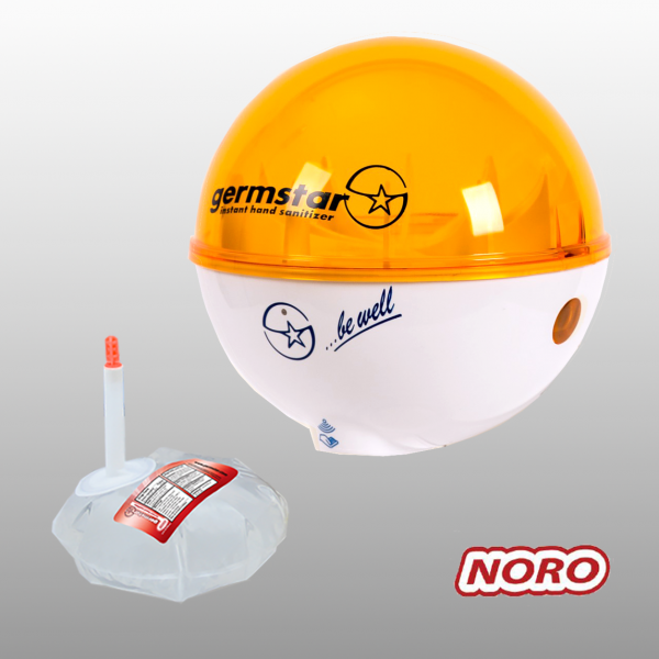 Germstar® Desinfektionsspender Starterkit weiß-orange Noro