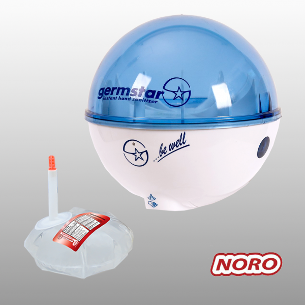 Germstar® Desinfektionsspender Starterkit weiß-blau Noro | 946ml