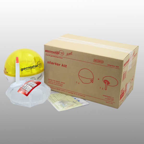Germstar® Desinfektionsspender Starter Kit weiß-gelb Noro