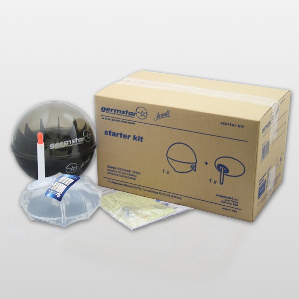 Germstar® Desinfektionsspender Starter Kit schwarz-anthrazit Original