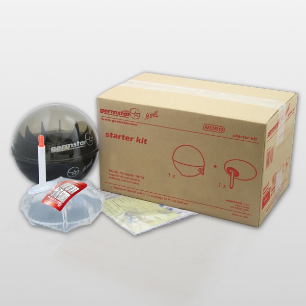 Germstar® Desinfektionsspender Starter Kit schwarz-anthrazit Noro